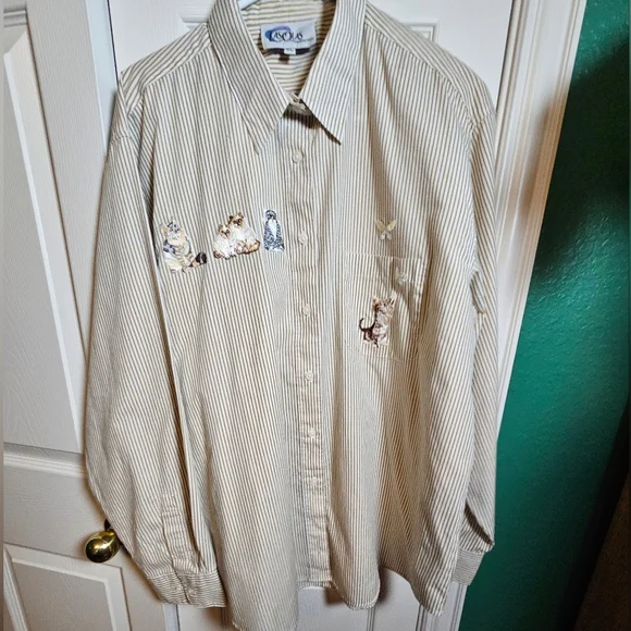 Vintage Las Olas Wearable Art W/ 7 Glitter Eyed Persian And Other Cats - Picture 3 of 16